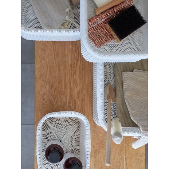 Набор из 4-х корзин для хранения sustainable collection, молочный