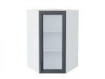 Шкаф верхний угловой остекленный Сканди