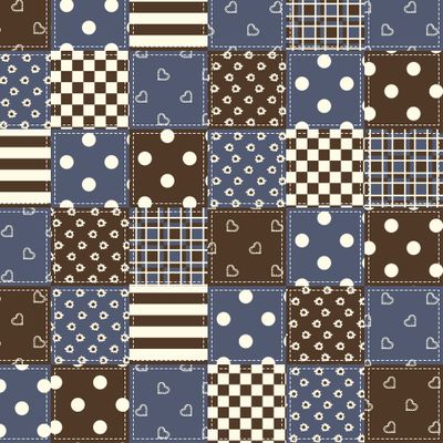 Сине-коричневый пэчворк