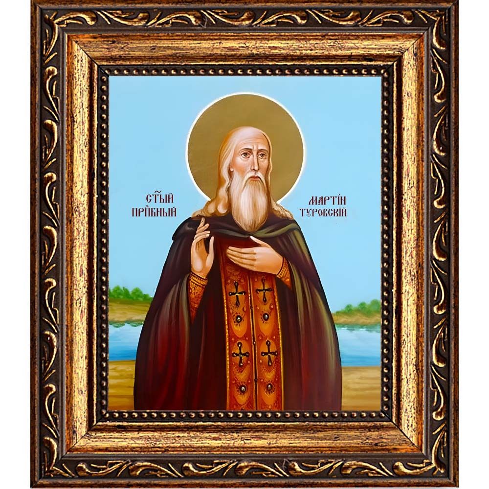 Мартин Туровский преподобный. Икона на холсте.