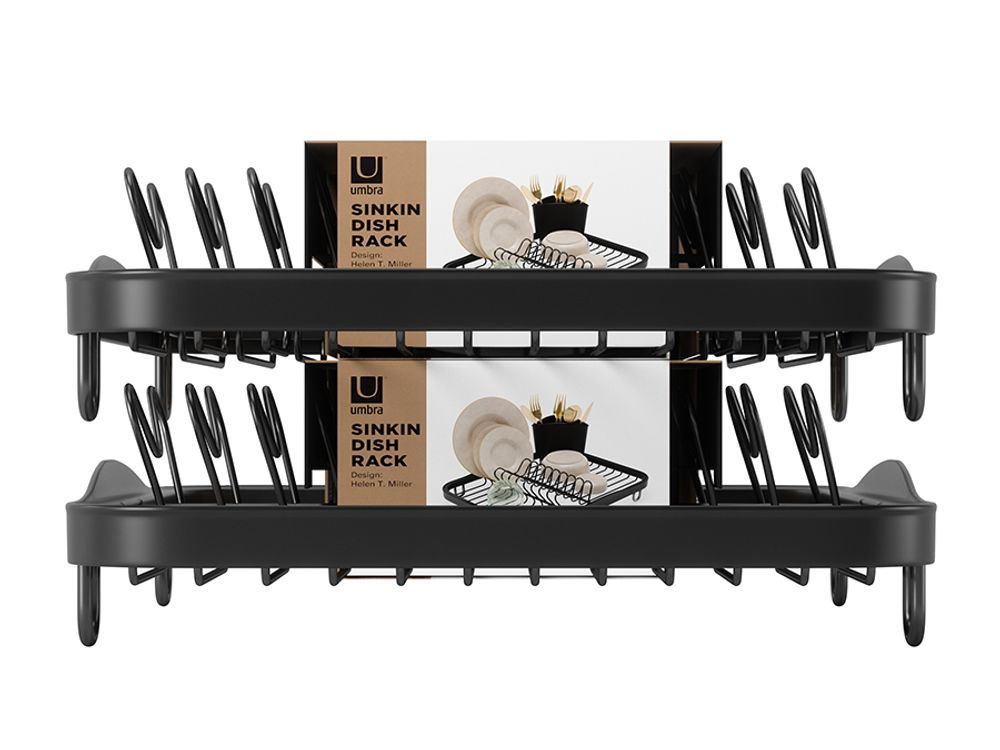 Сушилка для посуды Sinkin, 28х14х35,5 см, черная