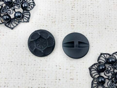 Пуговицы костюмные, матовые, d 2,5 см, чёрный