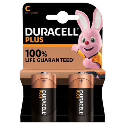 Батарейки Duracell 5014433 С алкалиновые 1,5v 2 шт. LR14-2BL PLUS