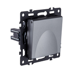 Розетка штепсельная SCHUKO 16A/250 В с крышкой, серый Kollinger Asthetik AS-015GY