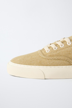 ZARA КЕДЫ СО ШНУРКАМИ, ЗЕЛЕНЫЙ