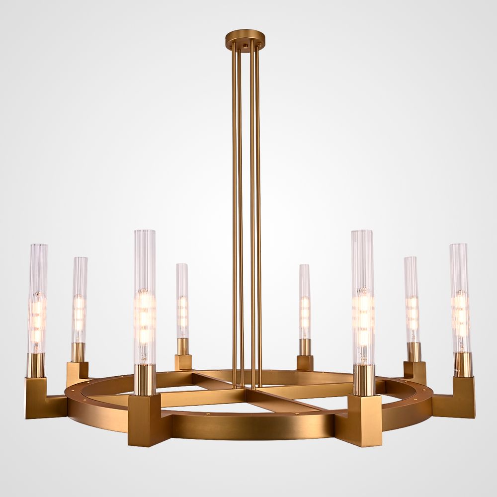 Люстра На Штанге Canelle Round Chandelier 8 Modern Brass By Imperiumloft