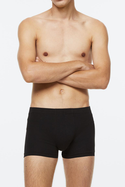 H&M Короткие трусы-боксеры из хлопка 5 штук, черный