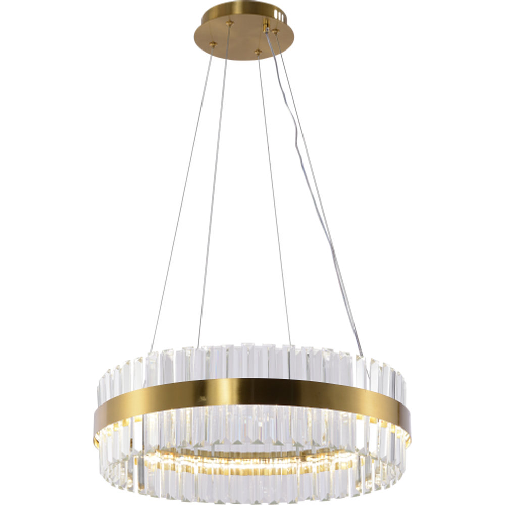 Люстра Rivoli Gwinnett 6193-201 подвесная светодиодная LED 3000-6300К 112 Вт с пультом | Хрусталь