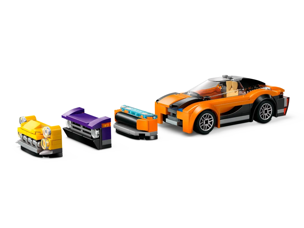 Конструктор LEGO City 60408 Грузовик-автовоз со спортивными автомобилями