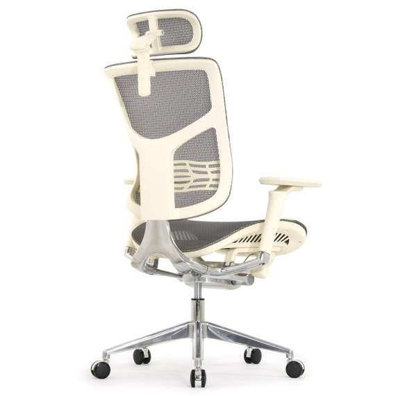 Кресло EXPERT 2 STAR HSTM 01-G (подлокотник 6D(360), подголовник 5D, сетка серая / каркас светлый)