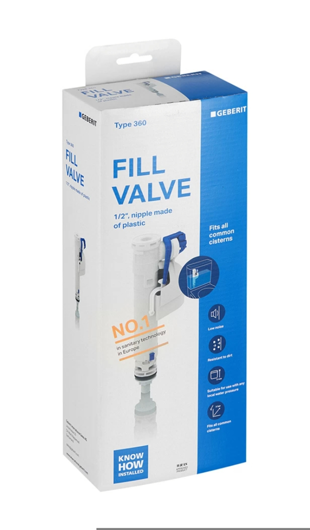 281.208.00.1 Впускной клапан Geberit Impuls 360 1/2"для унитазов