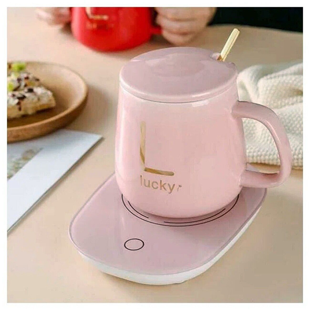 Кружка с подогревающей панелью от сети 220 В / Чашка для чая и кофе