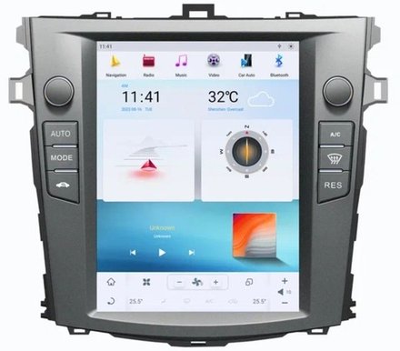 Магнитола для Toyota Corolla E150 2007-2013 - Carmedia ZF-1063-Q6 вертикальный монитор 10.4" в стиле "Тесла" на Android 11, Snapdragon, Carplay, 4G SIM-слот, 8/128 ГБ