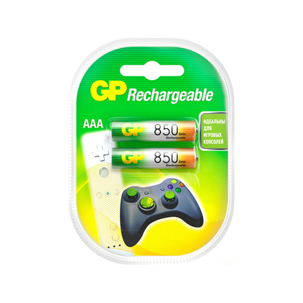 Аккумулятор GP Rechargeable 85AAAHC-2DECRC2, Ni-MH, типоразмер ААА, 850 мАч, 1,2 В, 2 шт