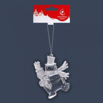 Подвеска Снеговик 10,5*8,5 см, серебро