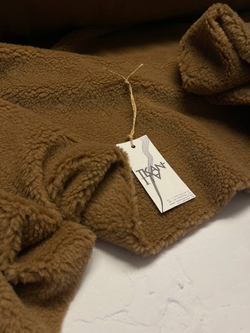 Мех искусственный однотонный "Teddy Bear" (Max Mara, 75%пэ/25%шерсть, Кэмел, 150)