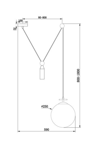 Подвесной светильник Freya FR5221PL-01BS