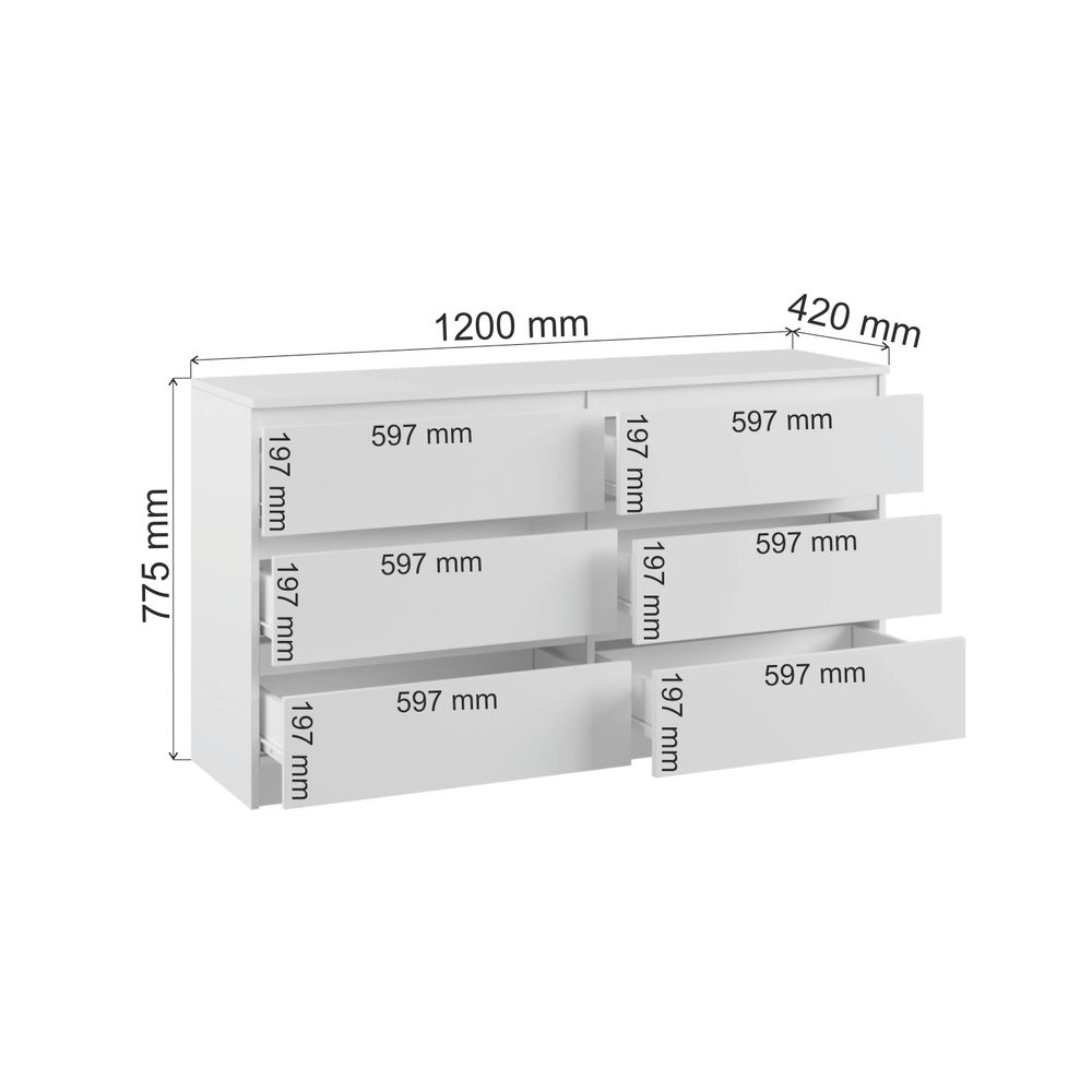 МС Мадера Комод К6М 1200*775*420 (лдсп кашемир)