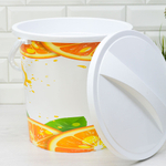 Ведро 14л с крышкой "Апельсин"