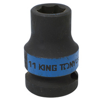 KING TONY (453511M) Головка торцевая ударная шестигранная 1/2", 11 мм