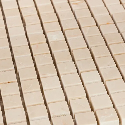 DAO-633-15-8 Мраморная мозаика crema marfil бежевая