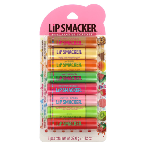 Lip Smacker, Party Pack, бальзам для губ, ассорти, 8 упаковок, 4 г (0,14 унции)