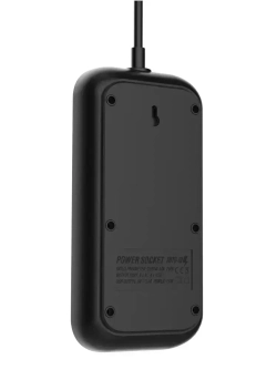 LDNIO удлинитель сетевой фильтр с умной зарядкой, 2500 Вт, модель SE6403, 2 метра, 4 USB, тройник разветвитель с заземлением и выключателем, черный