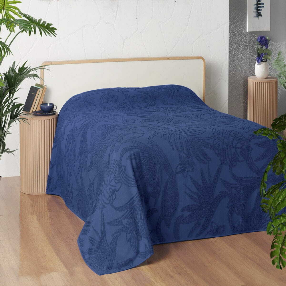 Покрывало 160x220 Arya home Botanical Garden голубой