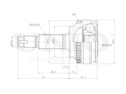 ШРУС внешний UNIO CVJ-20233
