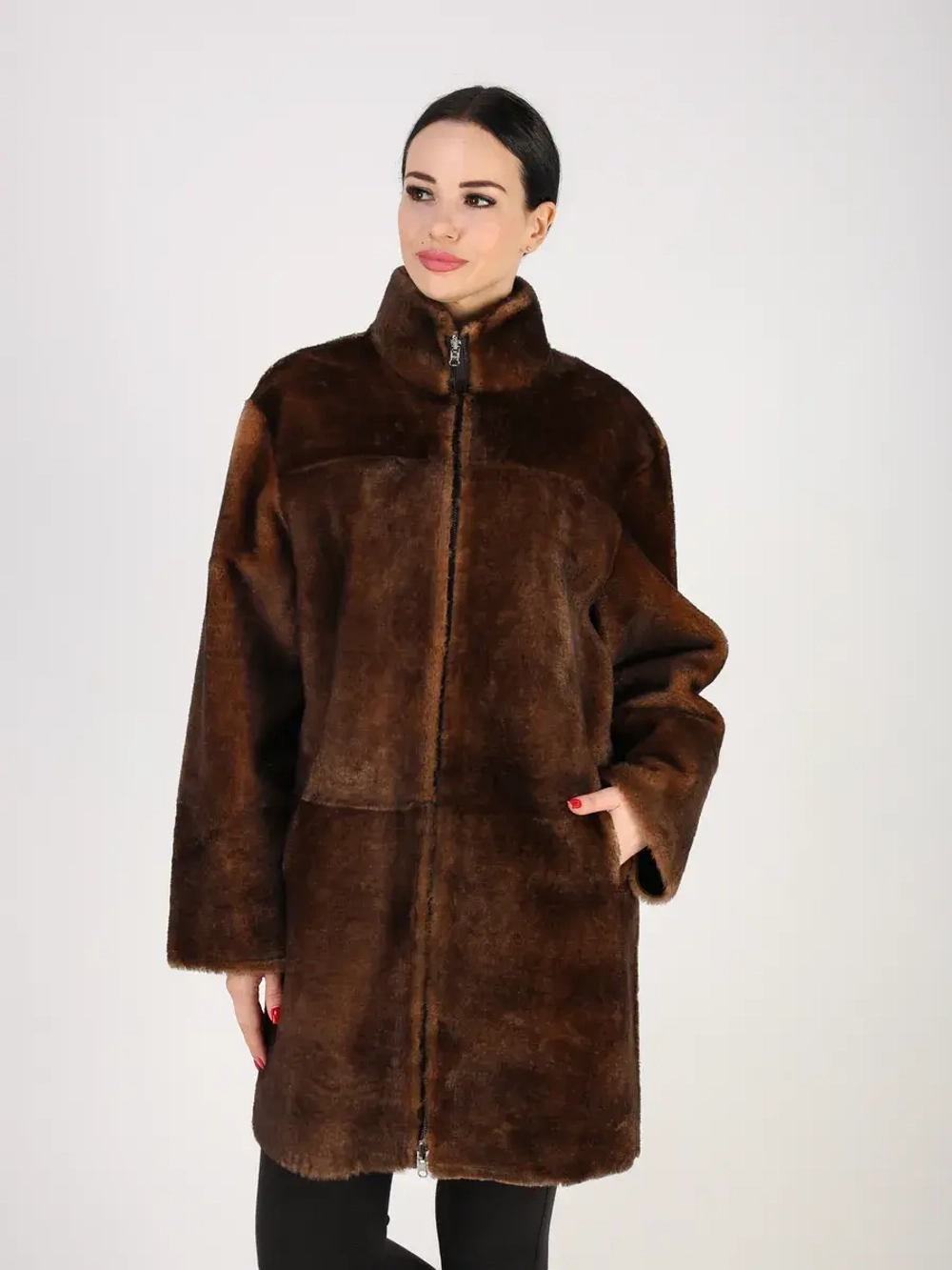 Дубленка зимняя шуба натуральная двухсторонняя