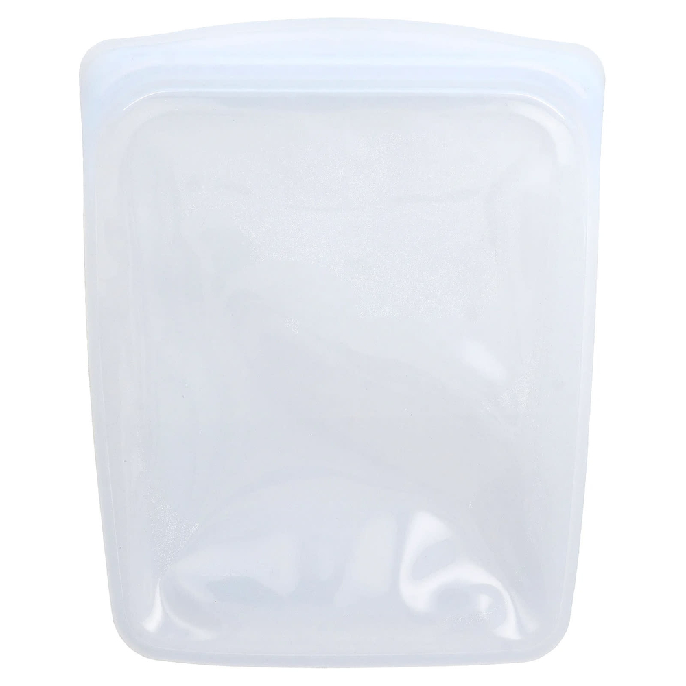 Stasher, многоразовый силиконовый пакет для пищевых продуктов, 0,5 галлона, прозрачный, 1,89 л (64 жидк. унции)