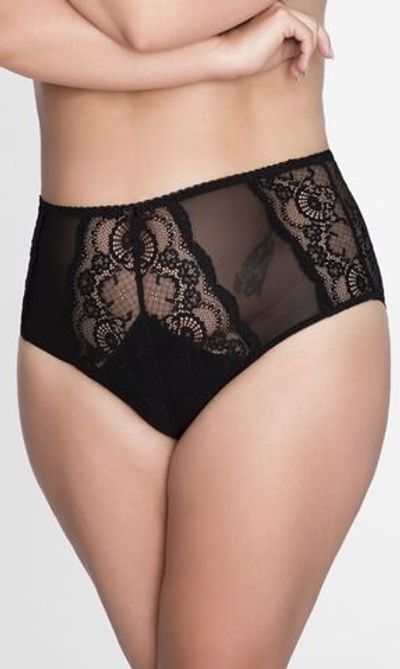 Женские трусики-слип с высокой линией талии (Размер: 4X) (Цвет: черный)