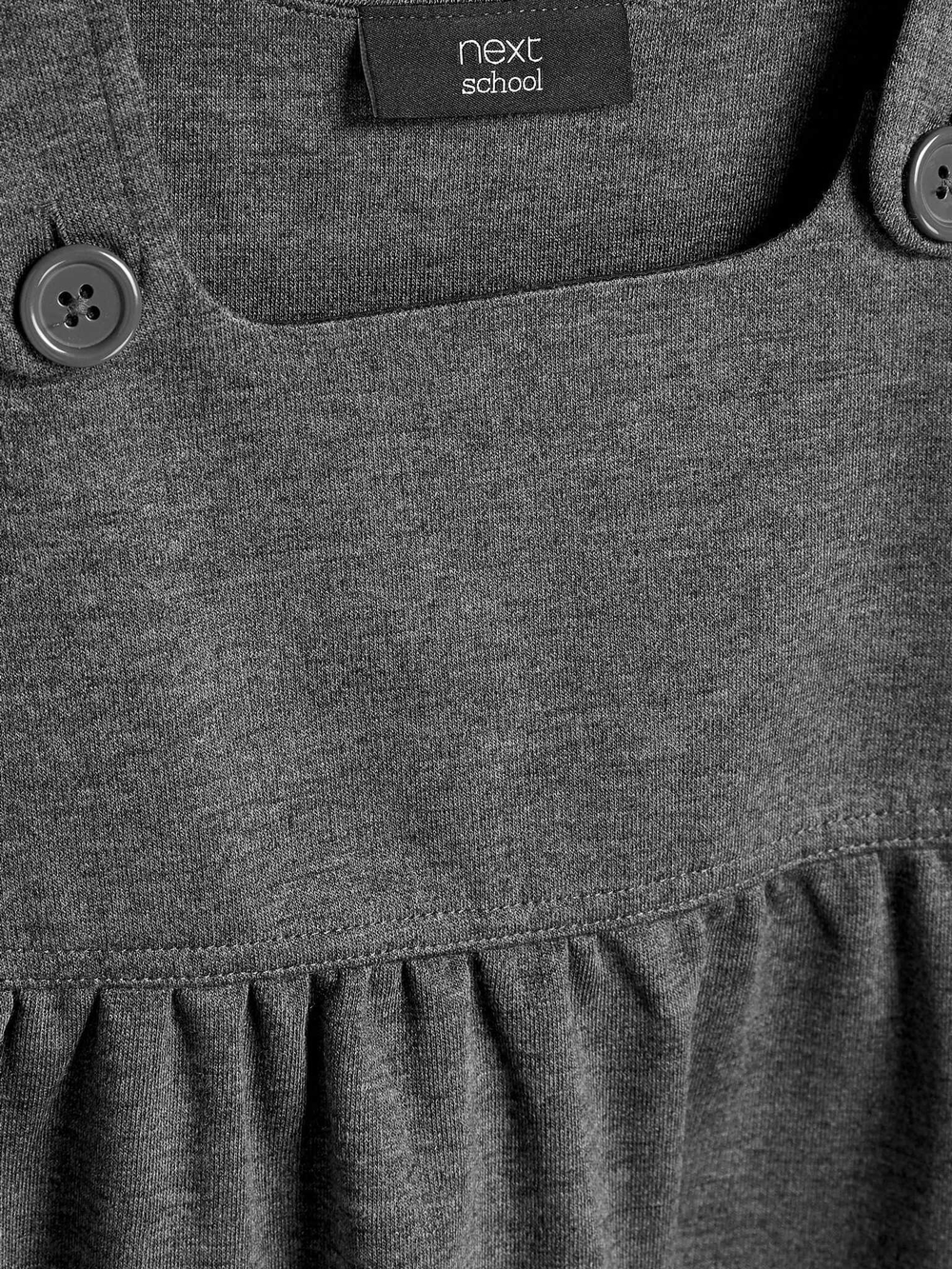 Сарафан школьный с карманами для девочки Next 419-957, Серый