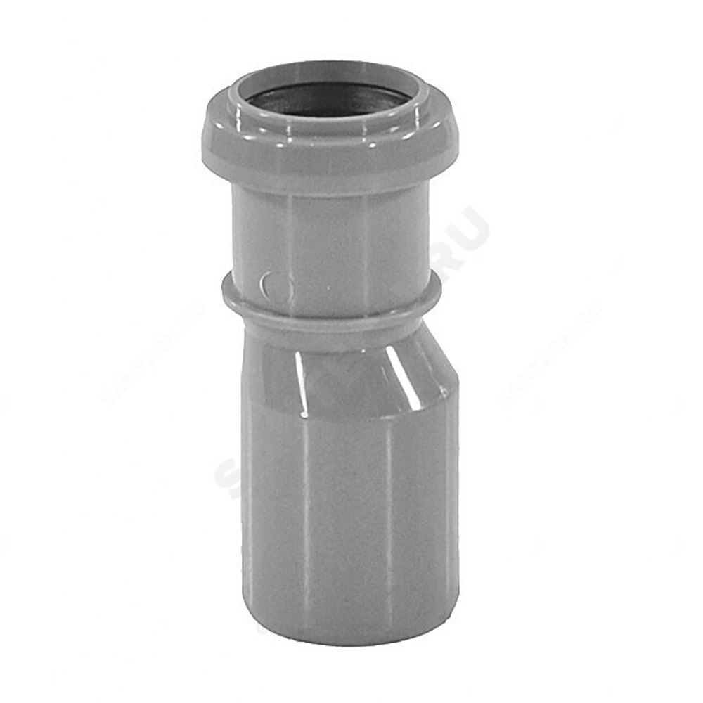 Переход PP-H эксцентрический серый BASE Дн 110х50 б/нап в/к VALFEX 25110050