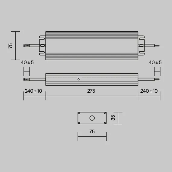 Источник напряжения 48В 250Вт IP67 PSL008 Technical psl008-250w-48v-ip67