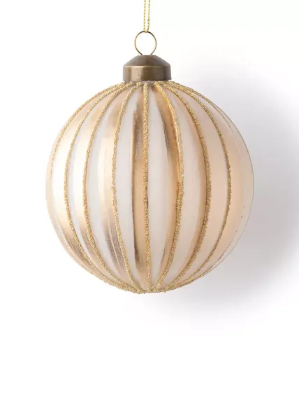 Винтажный стеклянный шар Зефир в карамели 10 см., 1 шт., Karlsbach (13130)