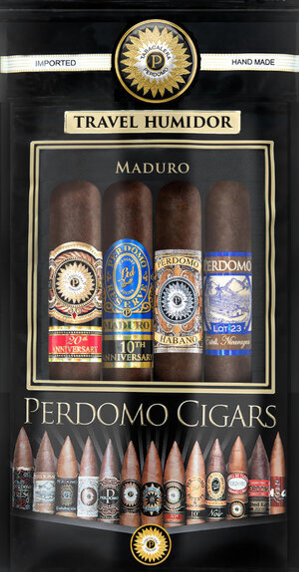 Perdomo Humidified Travel Bags Epicure Maduro