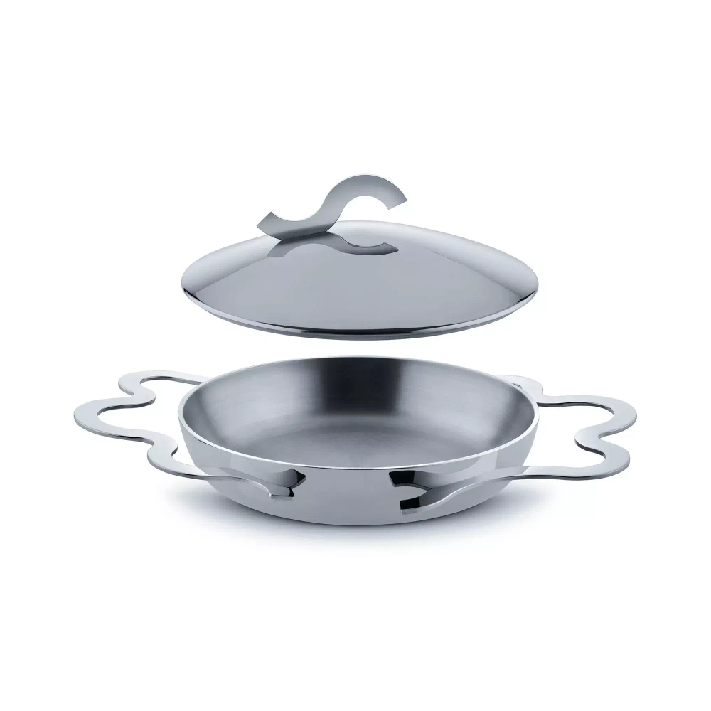 Alessi - Сковорода Тегамино для яиц с крышкой / артикул   AM42  / GTIN 8003299423569