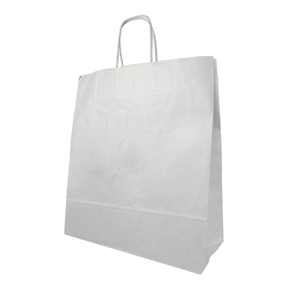 Пакет бумажный с ручками 37*32*20 см (белый)