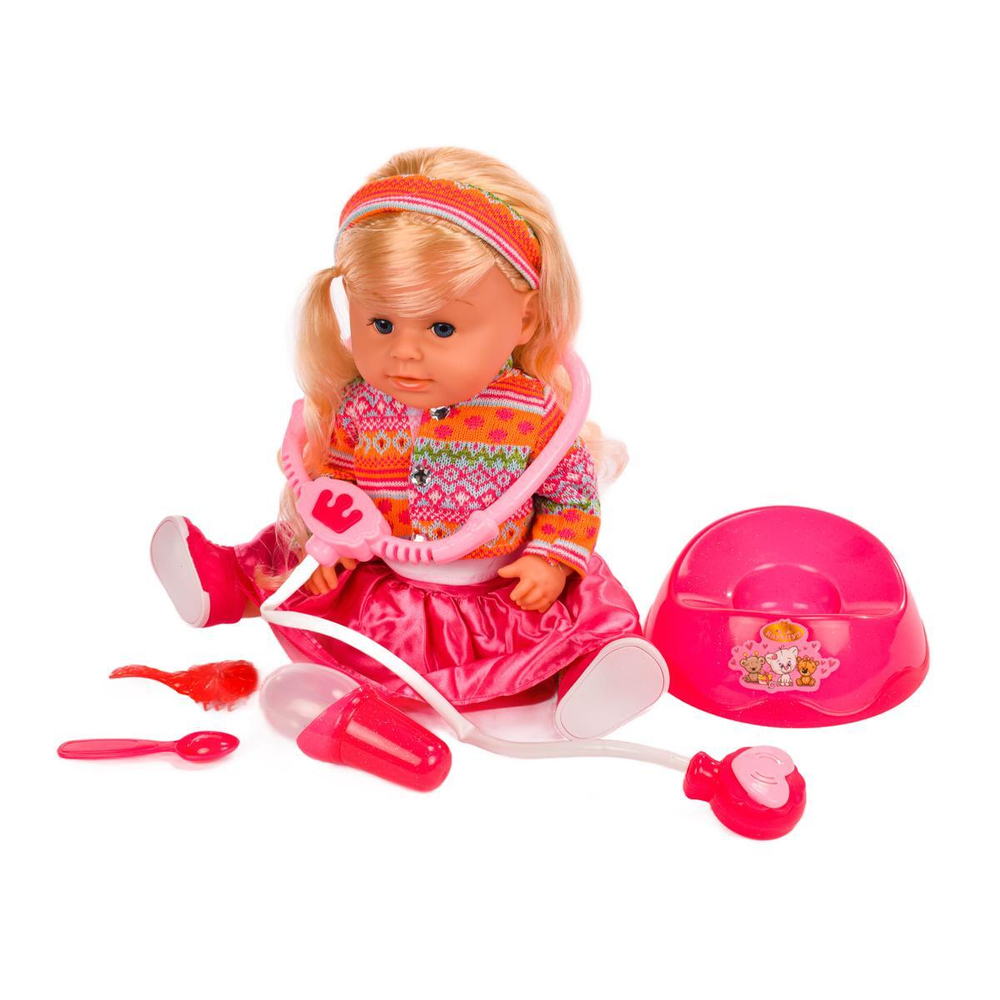 Кукла 40см., пьет,писает, 9акс. "Настюша" (Карапуз)