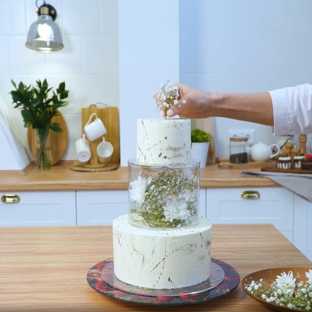 Фальшярус цилиндр для торта, акрил, d=20 см, h=12 см