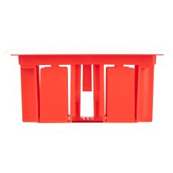 Распаячная коробка ЭРА KRT-92-92-45 скрытой установки красно-белая 92х92х45мм для твердых стен саморезы крышка IP20