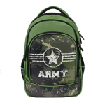 Ранец школьный Гармония 40*28*18см, анатом. спинкой, 1 отдел, 2 кармана, 2 боковых кармана "Армия"