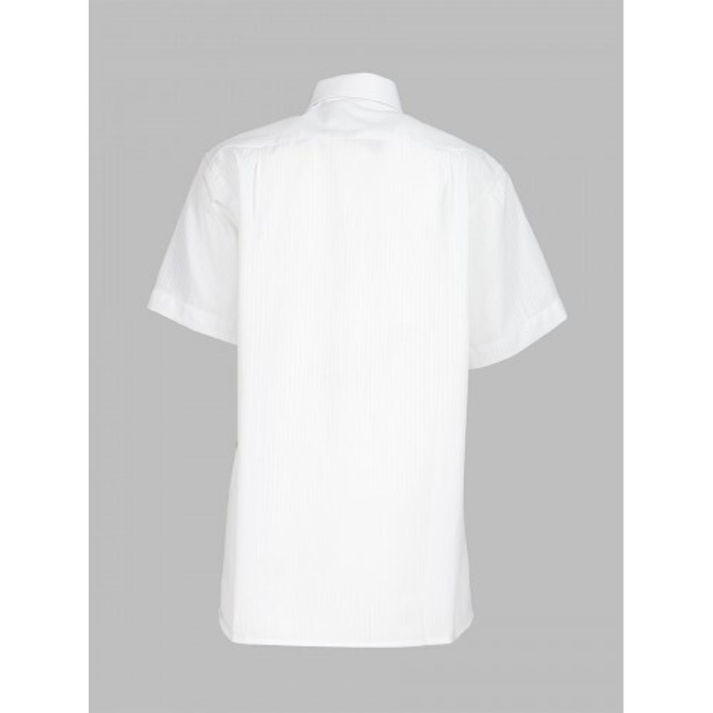 Рубашка белая с выработкой TSAREVICH, короткий рукав