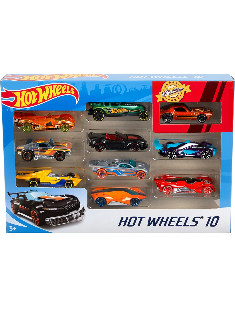 Игровой набор Hot Wheels Базовые машинки 1:64 54886-N0721 | Hot Wheels Basic Car 10-Pack | набор из 10 машинок 1:64 | 3+