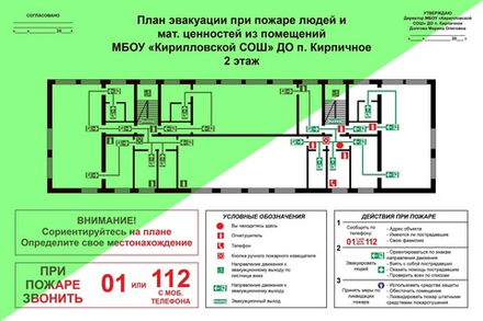 Стенд ПЛАН ЭВАКУАЦИИ 317