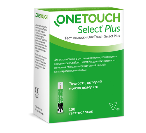 Тест-полоски OneTouch Select Plus 100 шт.(Вантач)