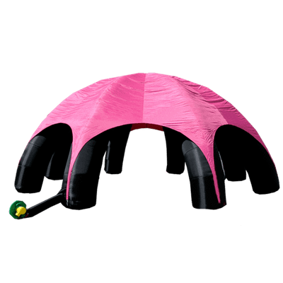 Надувной тент "Чёрно-розовый" 8*8*3 м, опоры и крыша из нейлона