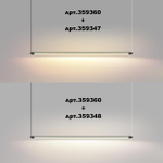 359347 KONST NT24 048 черный Светильник линейный светодиодный IP20 LED 16W 170-265V 3000K 1232Лм VITZ