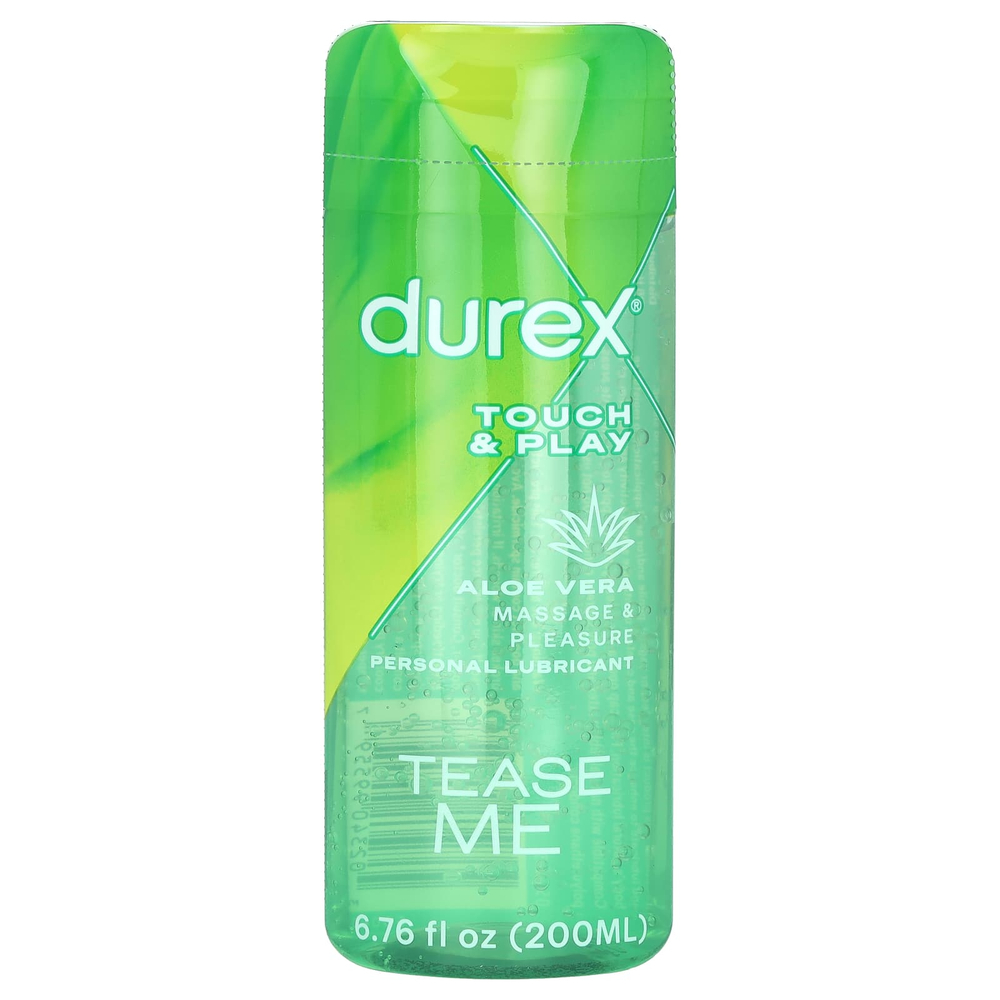 Durex, Touch & Play, смазка для личной гигиены, алоэ вера, 200 мл (6,76 жидк. унции)